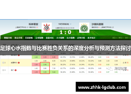 足球心水指数与比赛胜负关系的深度分析与预测方法探讨