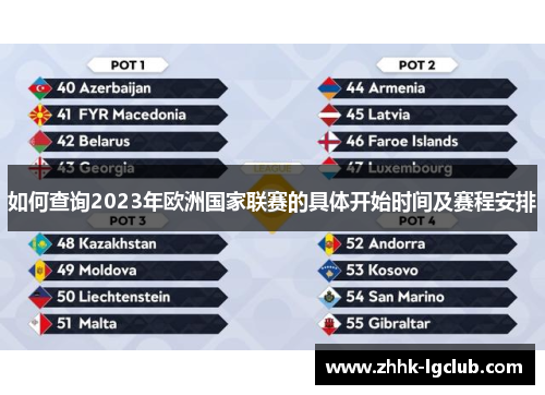 如何查询2023年欧洲国家联赛的具体开始时间及赛程安排 如何查询2023年欧洲国家联赛的具体开始时间及赛程安排